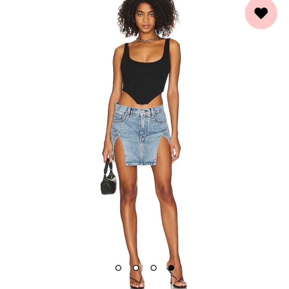 New NBD Revolve black corset crop top XS - Picture 8 of 9